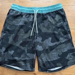 Men's Camo Salty Crew Swim Shorts